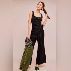 Moulinette Soeurs Black Floral Jumpsuit